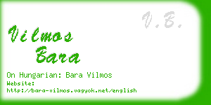 vilmos bara business card